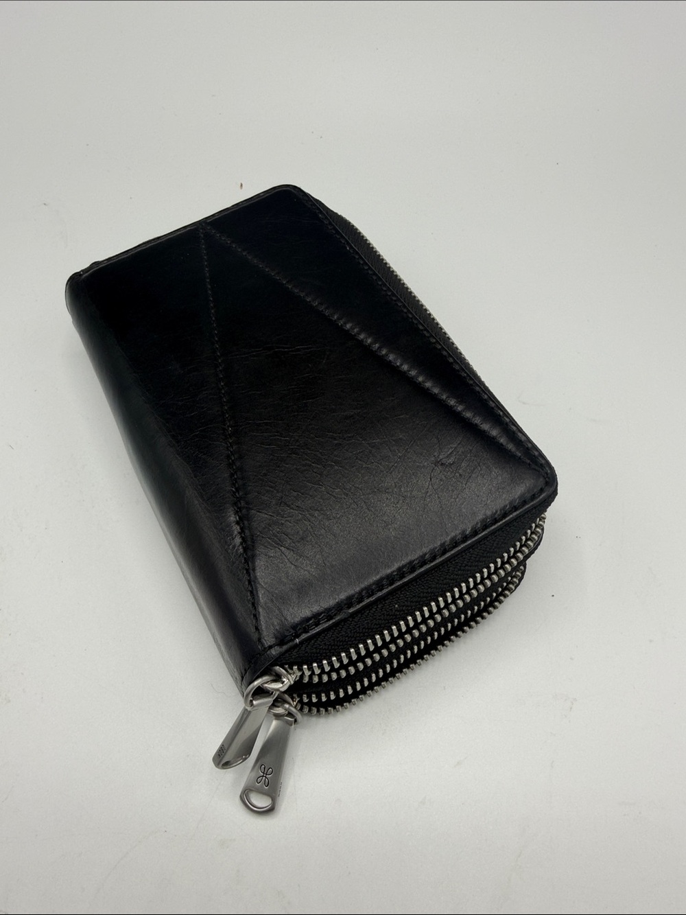 Hobo Black Leather Zip-Around Card Wallet - Picture 2 of 7
